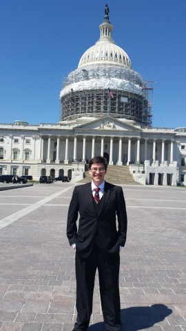 Kevin Cooke in front of the Capitol